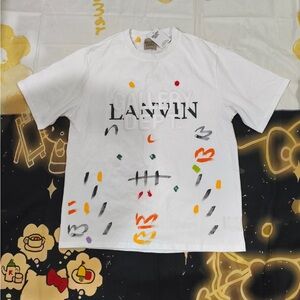 Gallery Dept. White Tee with Red and Yellow Paint Dots